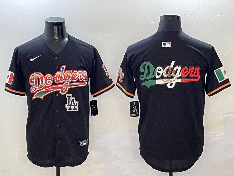 Men Los Angeles Dodgers Blank Black rainbow Nike 2025 MLB Jersey style 12->los angeles dodgers->MLB Jersey